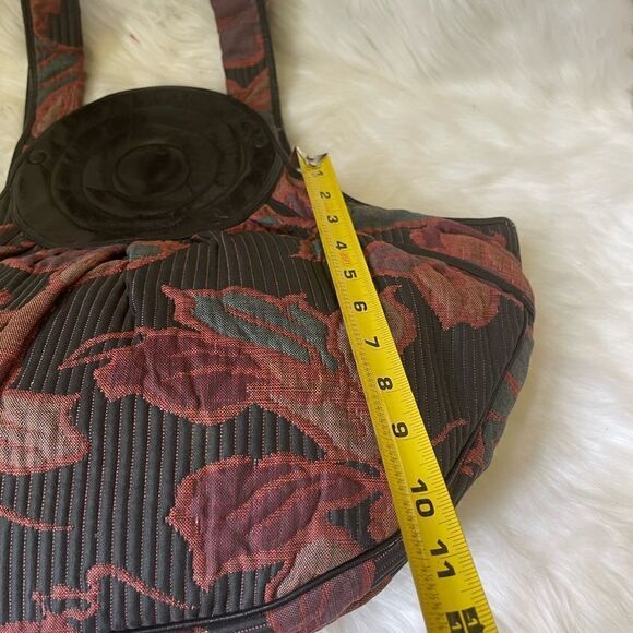 Gianfranco Lotti large hobo shoulder bag in quilted fall colors & black … - Picture 12 of 16